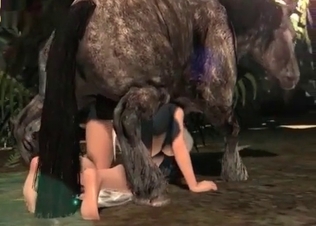 Slave blonde for a hot stallion