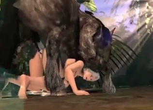 Slave blonde for a hot stallion