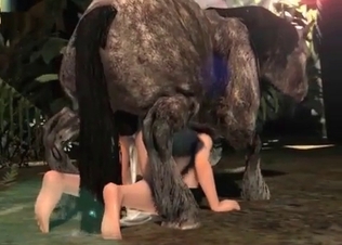 Slave blonde for a hot stallion