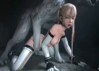 Intense beast-fucking little slut