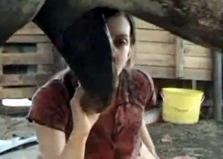 Innocent blonde seduced by that pony cock