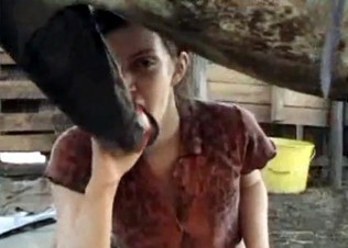 Innocent blonde seduced by that pony cock