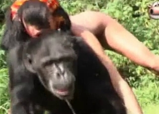 Brazilian beauty fucking a hung gorilla