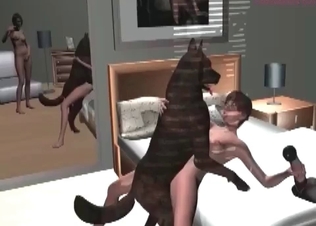 Hound getting all the pleasure