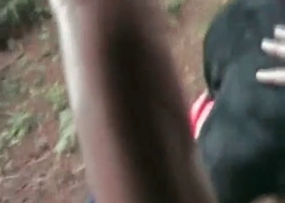 Outdoors fuck for a tyke