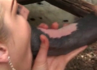 Girl gets so much horse cum