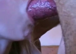 Gulping up that animal jizz