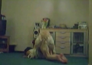 Dog gets seduced by this chick
