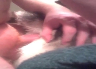 Dog gets to use her asshole
