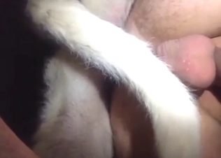 Guy with a tight asshole gets fucked by dog